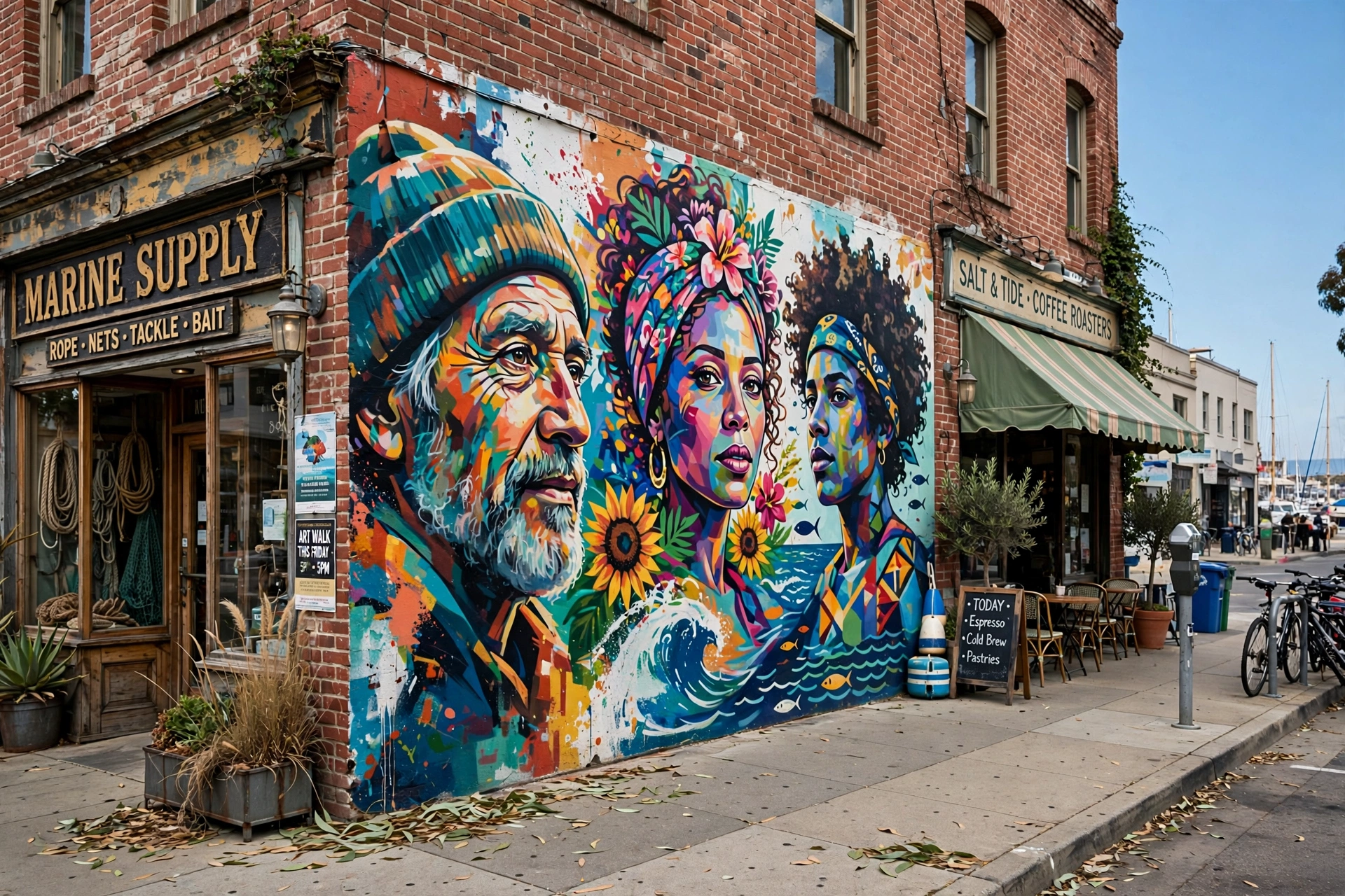 Colorful mural downtown