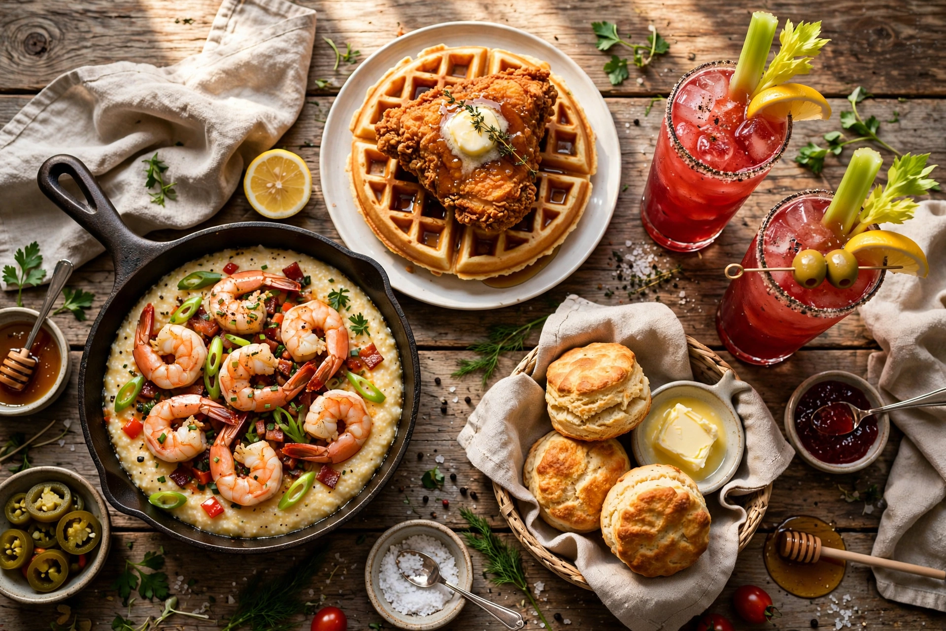 Brunch spread